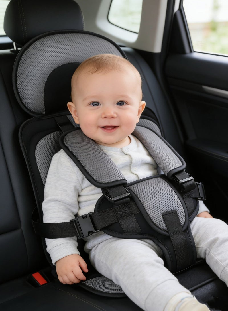 Soofam Portable Car Seat Cushion for Travel, Kids Car Seat | Travel Car Seat, Travel Harness with Adjustable Straps,Foldable Golf Cart Baby Seat,Ride Safer Travel Sest - Image 2